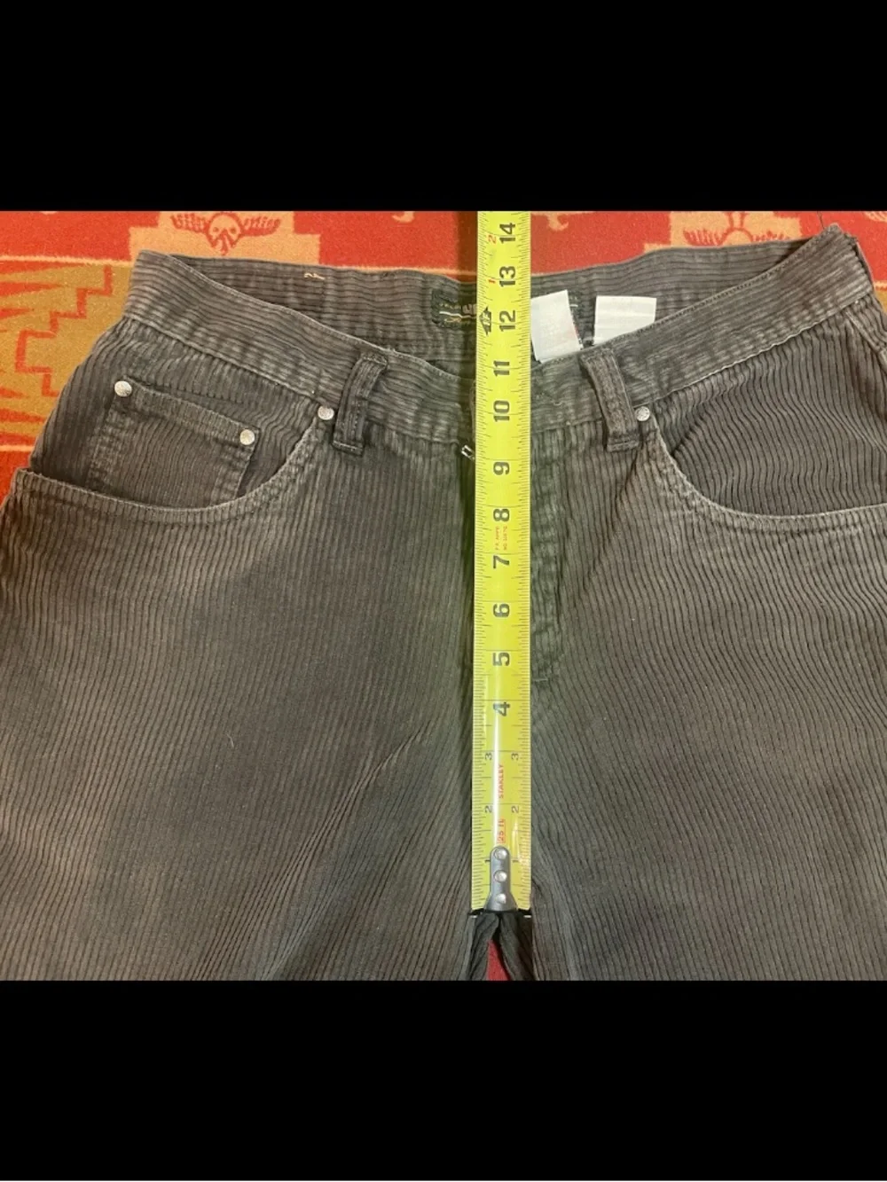 Vintage Y2K Union Bay Army Olive Green Corduroy Jeans Pants 34x29 Indie